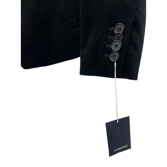 Lands’End Velvet Jacket Black Blazer - Picture 3 of 8